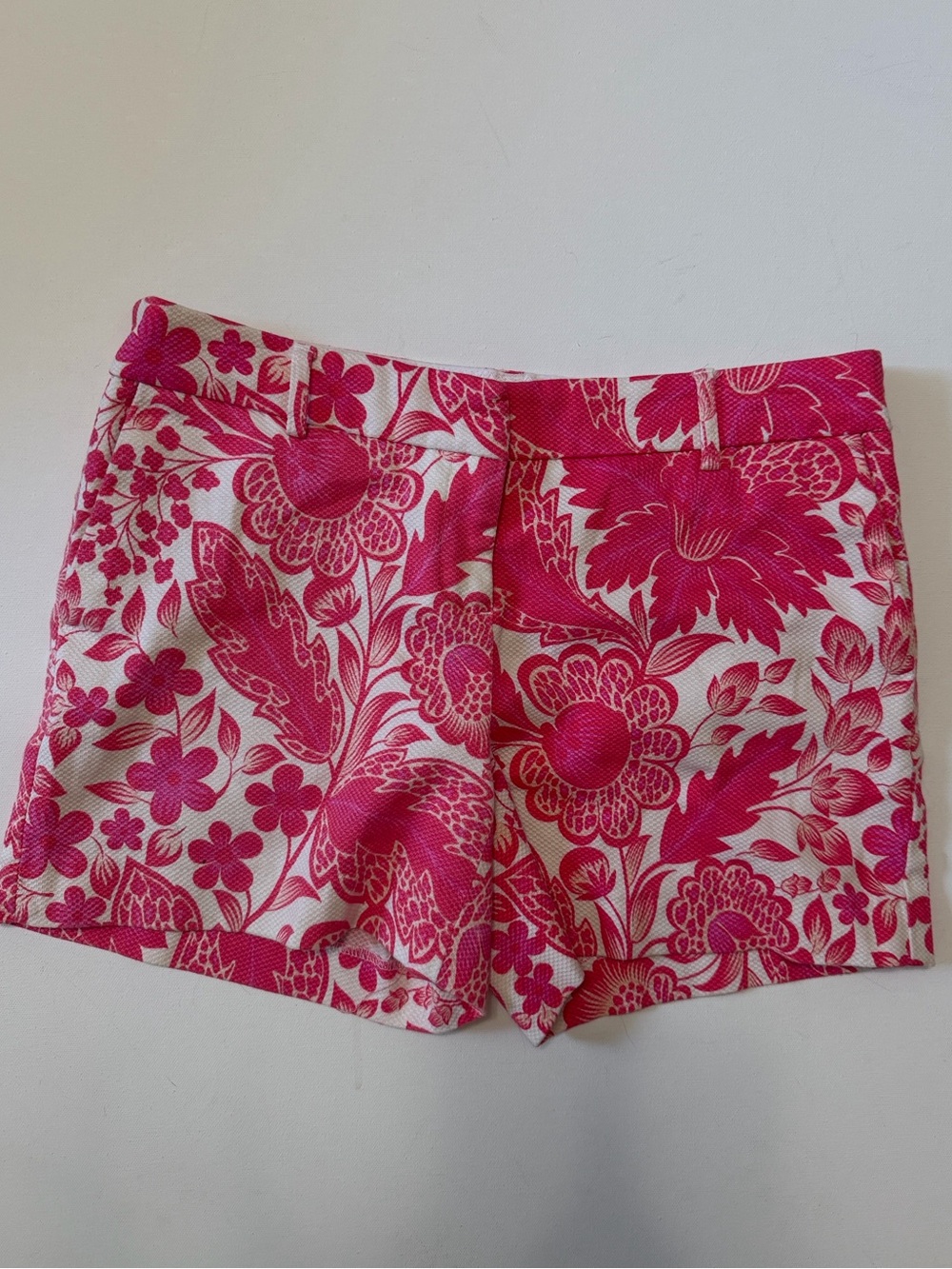Kenar Pink Floral Cotton Shorts Size 4